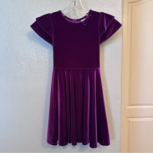 Florence Eiseman Purple Stretch Velvet Dress